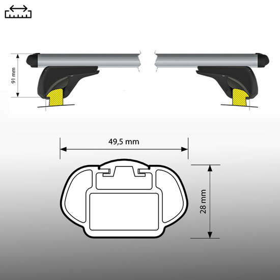 Nordrive Dachtr&auml;ger Audi A6 Avant 2011 - 2018