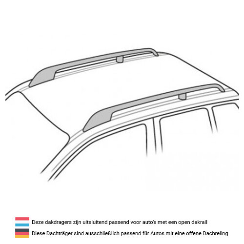 Aluminium Silber Dachträger für VW Golf 7 VII Variant 13-20 Offene  Dachreling