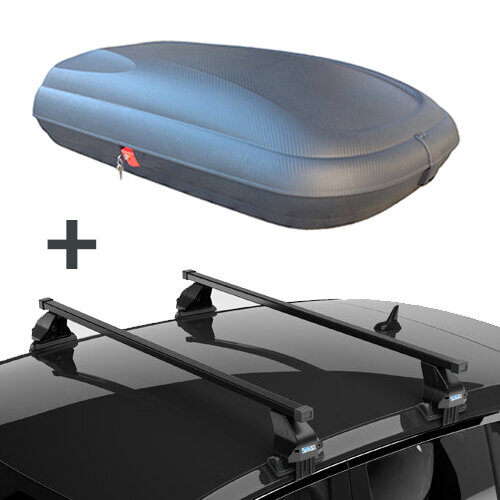 Dachbox Artplast 320 Liter + Dachtr&auml;ger Hyundai Accent 5 T&uuml;rer Flie&szlig;heck ab 2017