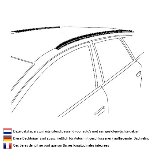 Dachbox ArtPlast 320 Liter + Dachtr&auml;ger Audi A3 Sportback (8V) 5-t&uuml;rig Flie&szlig;heck 2013 - 2020