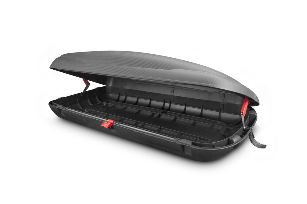 Dachbox Artplast 400 liter anthrazit/carbon + Dachtr&auml;ger Opel Corsa 5 T&uuml;rer Flie&szlig;heck 2015 - 2019