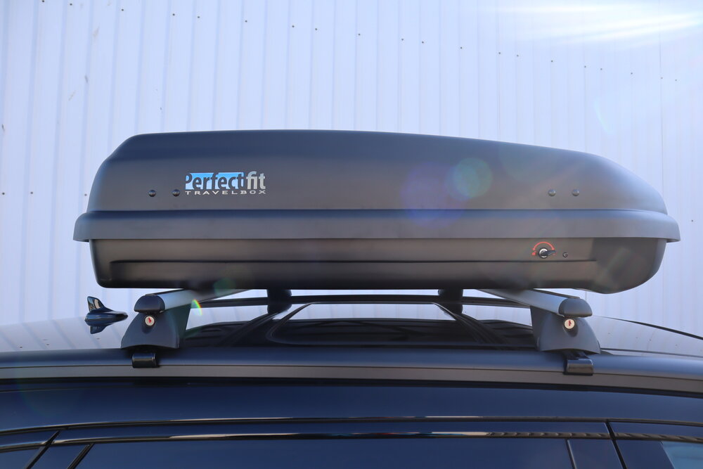 Dachbox PerfectFit 400 Liter + Dachtr&auml;ger Hyundai i10 5 T&uuml;rer Flie&szlig;heck 2017 - 2019