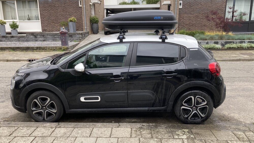 Dachbox PerfectFit 400 Liter + Dachtr&auml;ger Opel Corsa 5 T&uuml;rer Flie&szlig;heck ab 2019