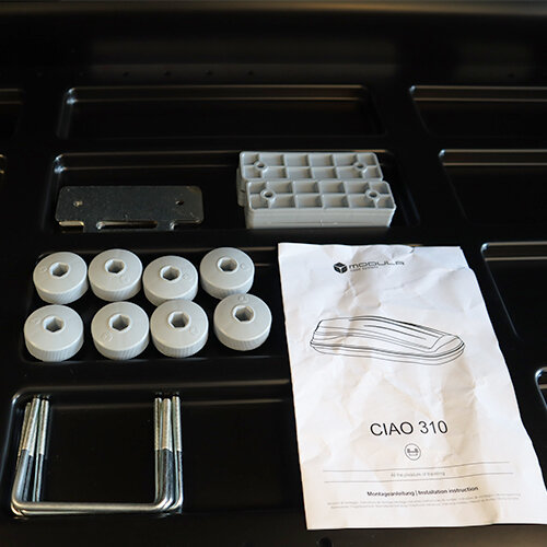 Dachbox Modula Ciao 310 Liter + Dachtr&auml;ger Audi Q3 SUV ab 2018