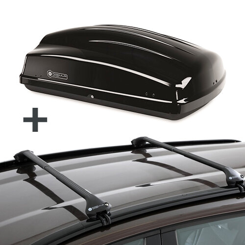 Dachbox Modula Ciao 310 Liter + Dachtr&auml;ger Seat Ibiza  ST Wagon (6J/6P) Kombi 2010 - 2015