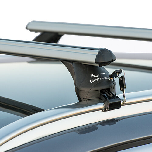 Dachbox PerfectFit 400 Liter + dachtr&auml;ger Ford Focus III SW 2011 - 2018 f&uuml;r Geschlossene aufliegende Dachreling