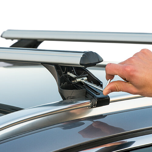 Dachbox PerfectFit 400 Liter + dachtr&auml;ger Volkswagen Golf VII Sportsvan 2014 - 2020 f&uuml;r Geschlossene aufliegende Dachreling