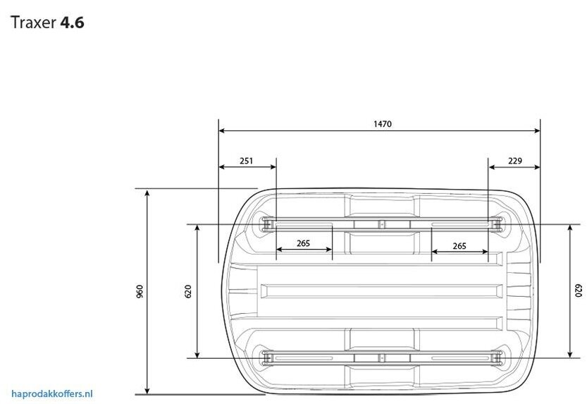 Hapro Traxer 4.6 Dachkoffer 370 Liter Antrazit