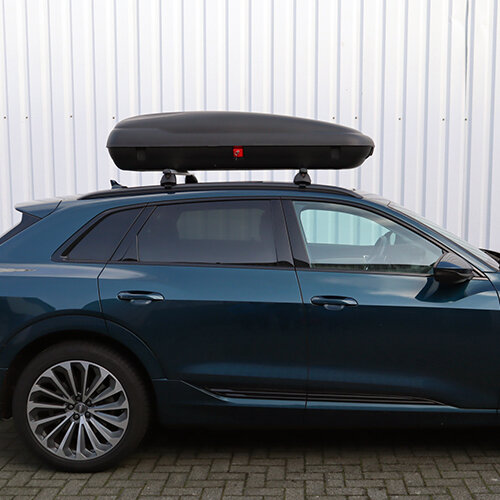 Dachbox ArtPlast 400 liter anthrazit/carbon + dachtr&auml;ger Porsche Macan (95B) ab 2015 f&uuml;r Geschlossene aufliegende Dachreling