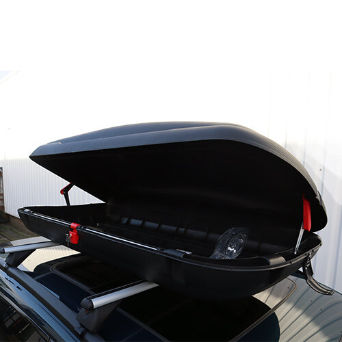 Dachbox ArtPlast 400 Liter anthrazit/carbon + Dachtr&auml;ger Fiat Panda 4x4 (319) 5-t&uuml;rig Flie&szlig;heck ab 2012
