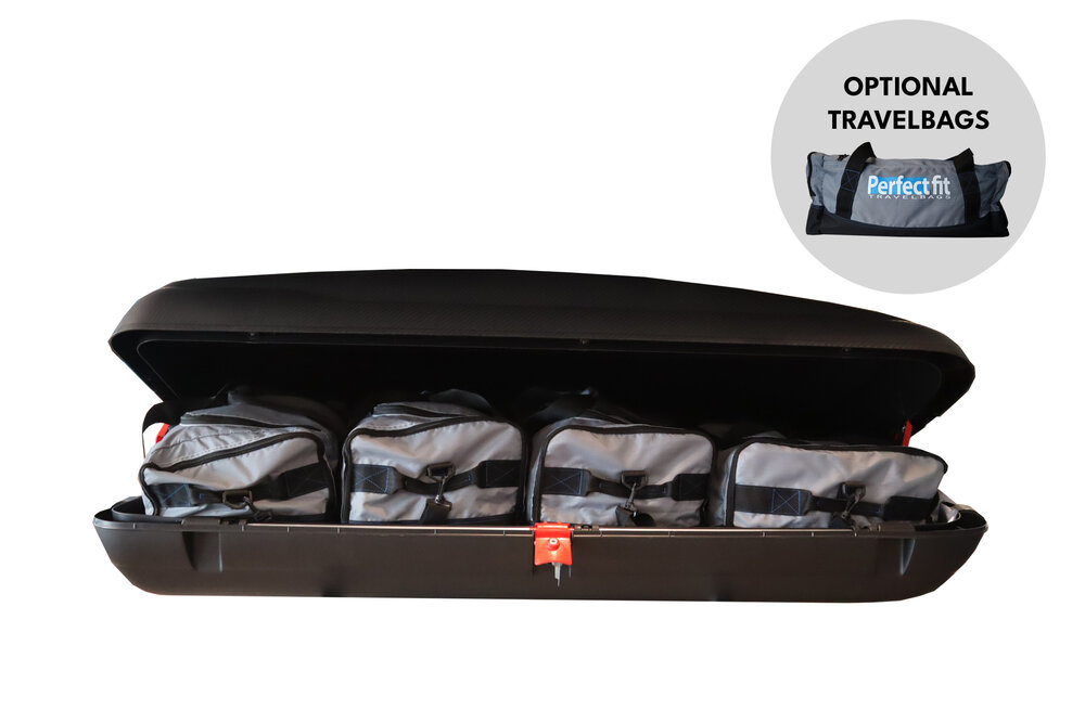 Dachbox ArtPlast 400 liter anthrazit/carbon + Dachtr&auml;gers Fiat Panda 5-T&uuml;rer Flie&szlig;heck 2003 - 2011