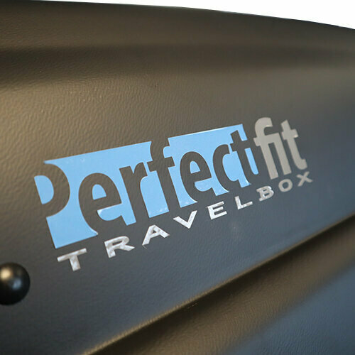 PerfectFit Dachbox 500 Liter + PerfectFit Dachtr&auml;ger Jaguar E-Pace ab 2018