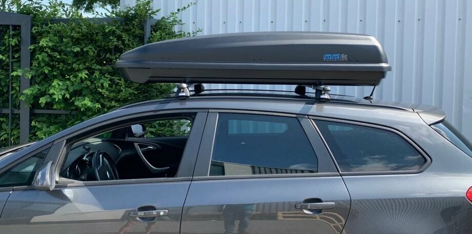 PerfectFit Dachbox 500 Liter + PerfectFit Dachtr&auml;ger Jaguar E-Pace ab 2018