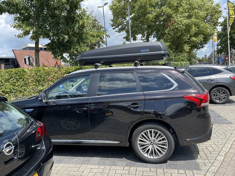 PerfectFit Dachbox 500 Liter + PerfectFit Dachtr&auml;ger Jaguar E-Pace ab 2018