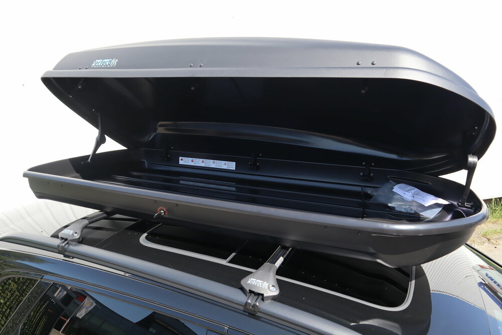 PerfectFit Dachbox 500 Liter + PerfectFit Dachtr&auml;ger Jaguar E-Pace ab 2018