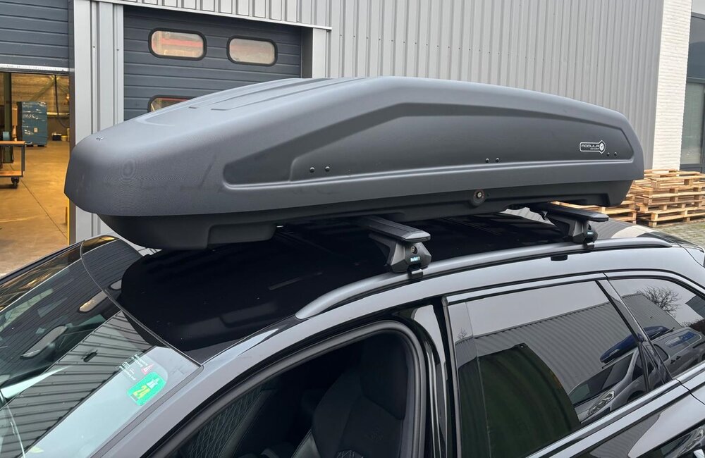 Modula Dachbox Evo 470 Liter + Nordrive Dachtr&auml;ger Renault Clio Kombi 2013 - 2020