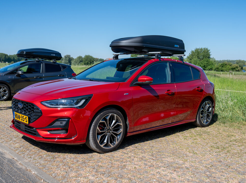 PerfectFit Dachbox 440 liter + PerfectFit Dachtr&auml;ger Ford Edge SUV ab 2015