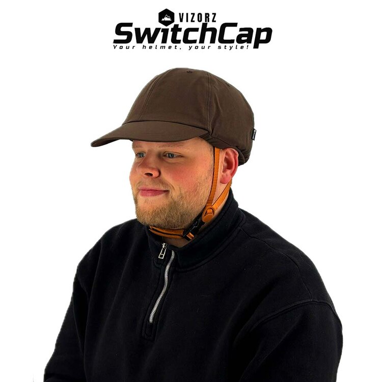 Vizorz SwitchCap Fahrradhelme - Brown base cap