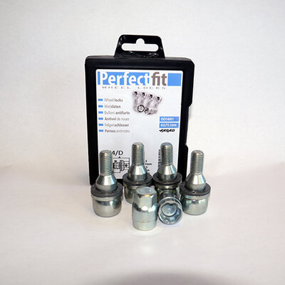 Radschloss/Felgensicherung speziell f&uuml;r Toyota Aygo ab 2005 Komplette-Set