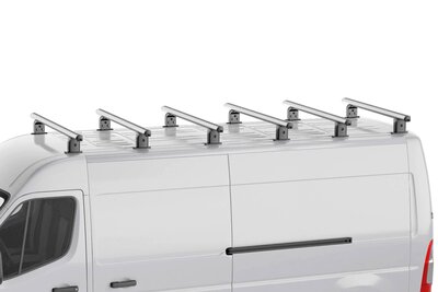 Dachtr&auml;ger Volkswagen Crafter - L1,L2,L3,L4,L5 - H1,H2,H3 2006 - 2017 6er-Set aluminium