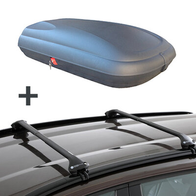 Dachbox ArtPlast 320 Liter + Dachtr&auml;ger Suzuki SX4 S-Cross (JY) MPV ab 2013