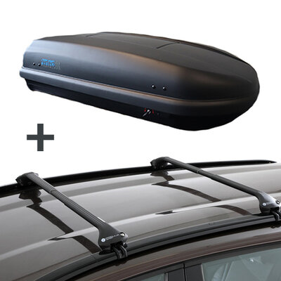 Dachbox PerfectFit 400 Liter + Dachtr&auml;ger Opel Mokka A/X SUV 2012 - 2020