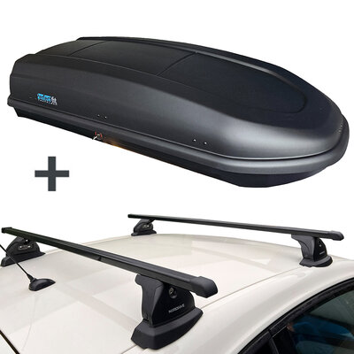 PerfectFit Dachbox 440 Liter + Nordrive Dachtr&auml;ger Opel Meriva 05/2010 - 05/2017