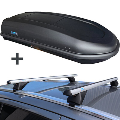 PerfectFit Dachbox 440 Liter + PerfectFit Dachtr&auml;ger Opel Grandland X ab 2018