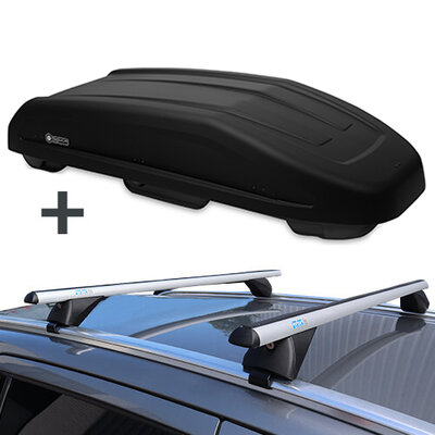 Modula Dachbox Evo 550 liter + PerfectFit Dachtr&auml;ger Opel Crossland X ab 2017