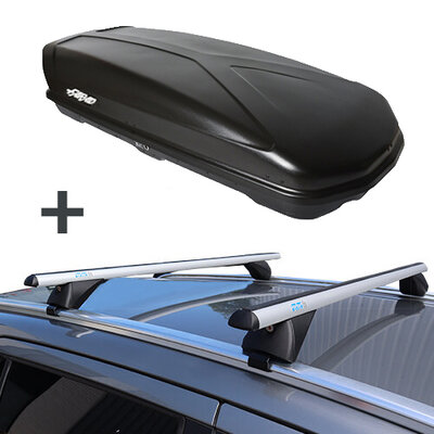Farad Dachbox N20 480 Liter + PerfectFit Dachtr&auml;ger Opel Mokka X 2016 - 2020