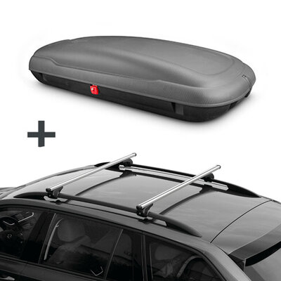 ArtPlast Dachbox 400 Liter + Nordrive Dachtr&auml;ger Opel Agila 05/2000 - 01/2008