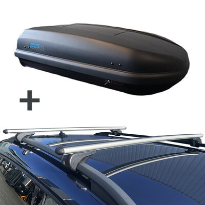PerfectFit Dachbox 400 Liter + Nordrive Dachtr&auml;ger Renault Scenic X-Mod 09/2009 - 09/2016
