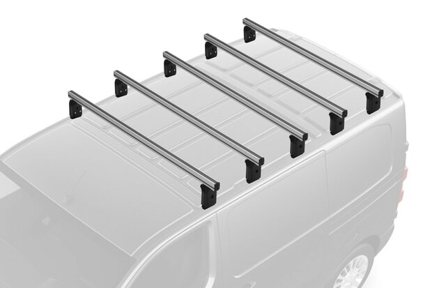 Dachtr&auml;ger Opel Movano - L2,L3 - H2, H3 1997 - 2010 5er-Set aluminium aluminium