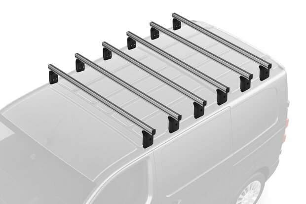 Dachtr&auml;ger Volkswagen Crafter II - L2,L3,L4,L5 - H2,H3,H4 ab 2017 6er-Set aluminium aluminium