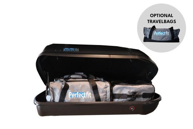 Dachbox PerfectFit 400 Liter + dachtr&auml;ger Ford Transit Courier Lieferwagen ab 2014