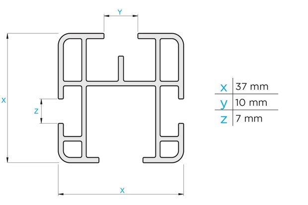 Dachtr&auml;ger Mercedes Classe V (W639) 2003 - 2014 4er-Set aluminium