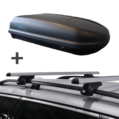 Dachbox PerfectFit 400 Liter + dachtr&auml;ger Fiat Panda Cross SUV ab 2014