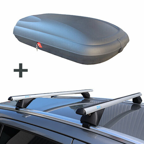 ArtPlast 320 Liter + dachtr&auml;ger Fiat Panda III Cross ab 2014 f&uuml;r Geschlossene aufliegende Dachreling