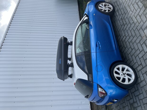 PerfectFit Dachbox 400 Liter + Nordrive Dachtr&auml;ger Peugeot 208 5-t&uuml;rig Flie&szlig;heck ab 11/2019