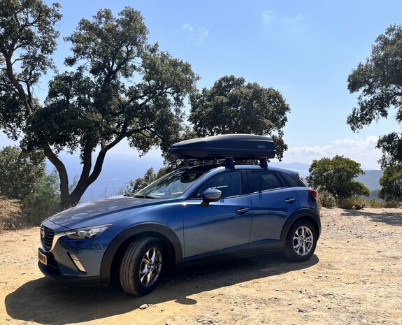 PerfectFit Dachbox 440 Liter + Nordrive Dachtr&auml;ger Peugeot 3008 MPV 10/2016 - 10/2020
