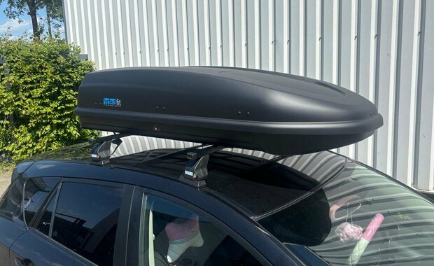 PerfectFit Dachbox 440 Liter + Nordrive Dachtr&auml;ger Peugeot 3008 MPV 10/2016 - 10/2020