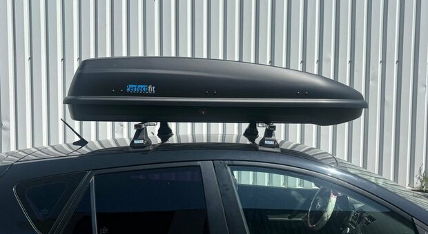 PerfectFit Dachbox 440 Liter + Nordrive Dachtr&auml;ger Peugeot 3008 MPV 10/2016 - 10/2020