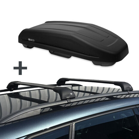 Modula Dachbox Evo 470 Liter + Nordrive Dachtr&auml;ger Renault Clio Kombi 2013 - 2020