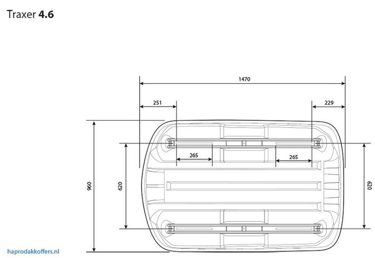 Hapro Traxer 4.6 Dachkoffer 370 Liter Antrazit