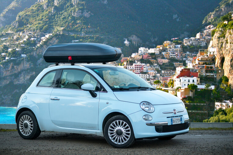 ArtPlast Dachbox 320 liter + PerfectFit Dachtr&auml;ger Volkswagen Polo 5-t&uuml;rig Flie&szlig;heck ab 2021