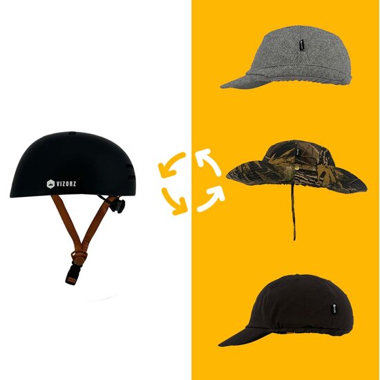 Vizorz SwitchCap Fahrradhelme - Woolly cherry cap