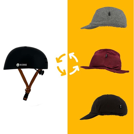 Vizorz SwitchCap Fahrradhelme - Green sunny classic