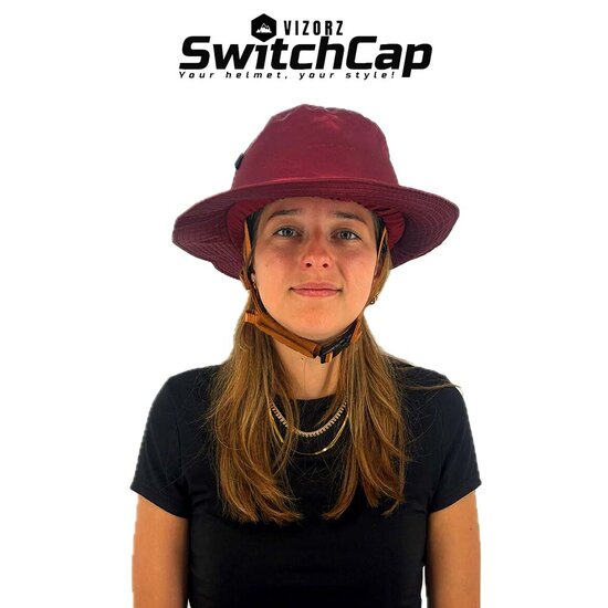 Vizorz SwitchCap Fahrradhelme - Red shiny classic