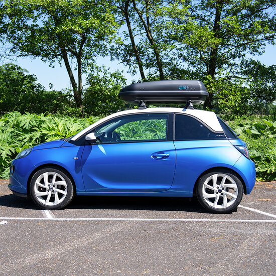 PerfectFit Dachbox 400 Liter + Nordrive Dachtr&auml;ger Kia Cee&#039;d 5-t&uuml;rig Flie&szlig;heck 05/2012 - 09/2018