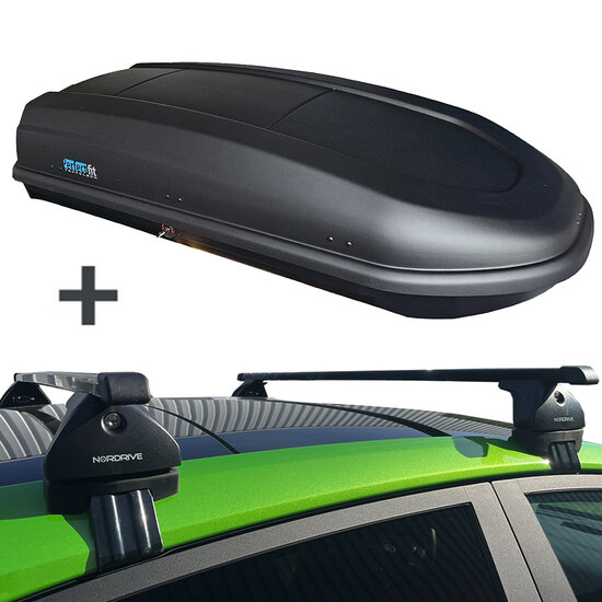 PerfectFit Dachbox 440 Liter + Nordrive Dachtr&auml;ger Ford Edge 07/2016 - 03/2021